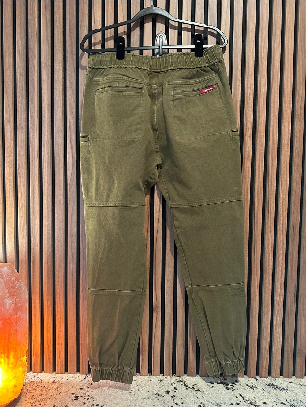 flag nor fail Olive Green Cargo Jogger Pants with Yellow Drawstring - Picture 2 of 3